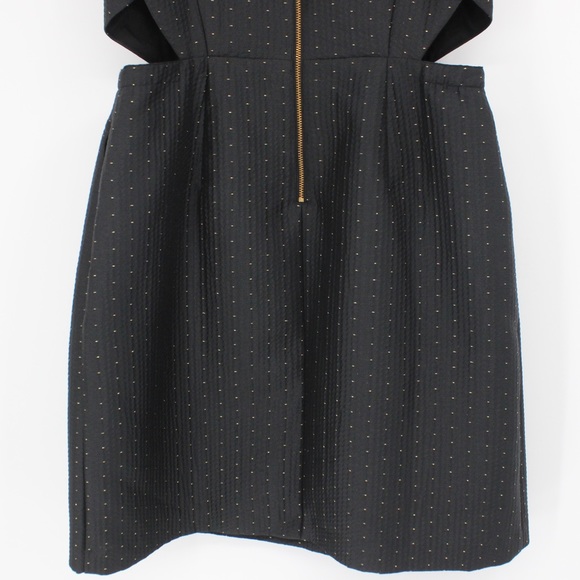 MADEWELL NWT Black Dress Gold Dots Pockets Sleeveless Tank Size 6 - Picture 4 of 16